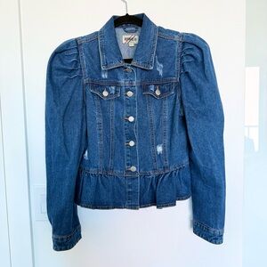 Peplum denim jacket